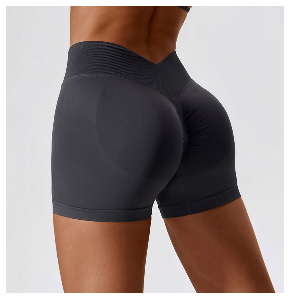 Stilla | Høj Talje Yoga Shorts Mave Kontraherende Hip Raise Fitness Bukser