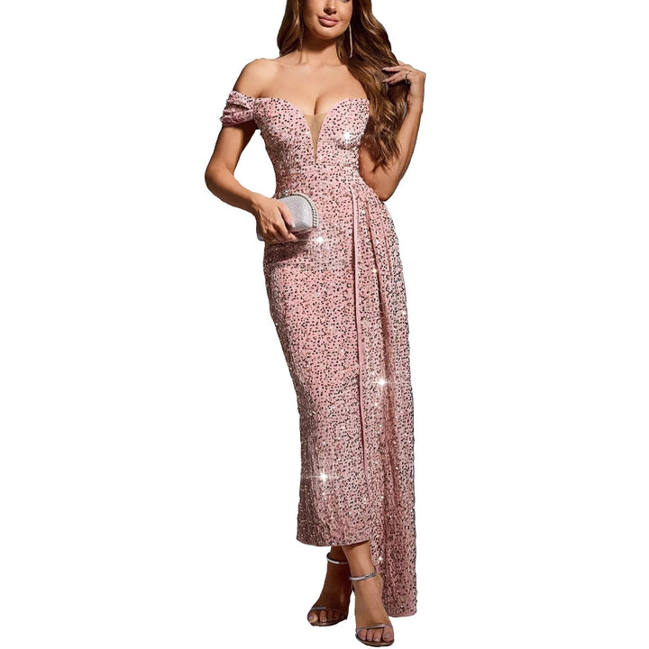Kvinder Off-Shoulder Paillet Aftenkjole Stilla