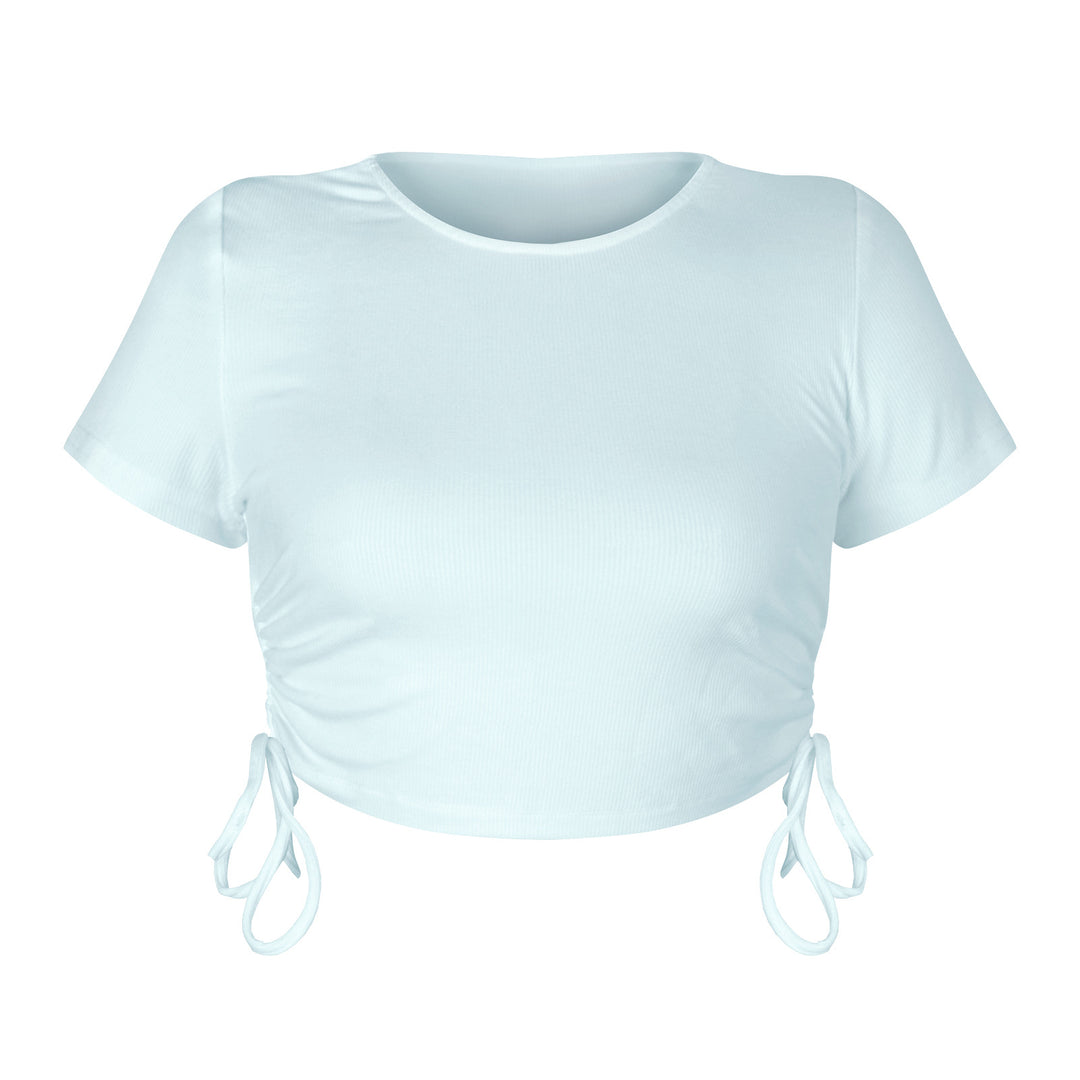 Dame Crop-Top med sidelæns rynkeeffekt og moderne design Stilla