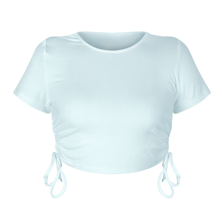 Dame Crop-Top med sidelæns rynkeeffekt og moderne design Stilla