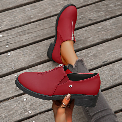 Dame trendy clogs med elegant lynlås og skridsikker sål Stilla