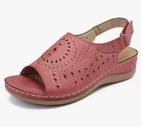 Dame Sling-sandaler med dekorativt hulmønster og komfortabelt fodseng Stilla