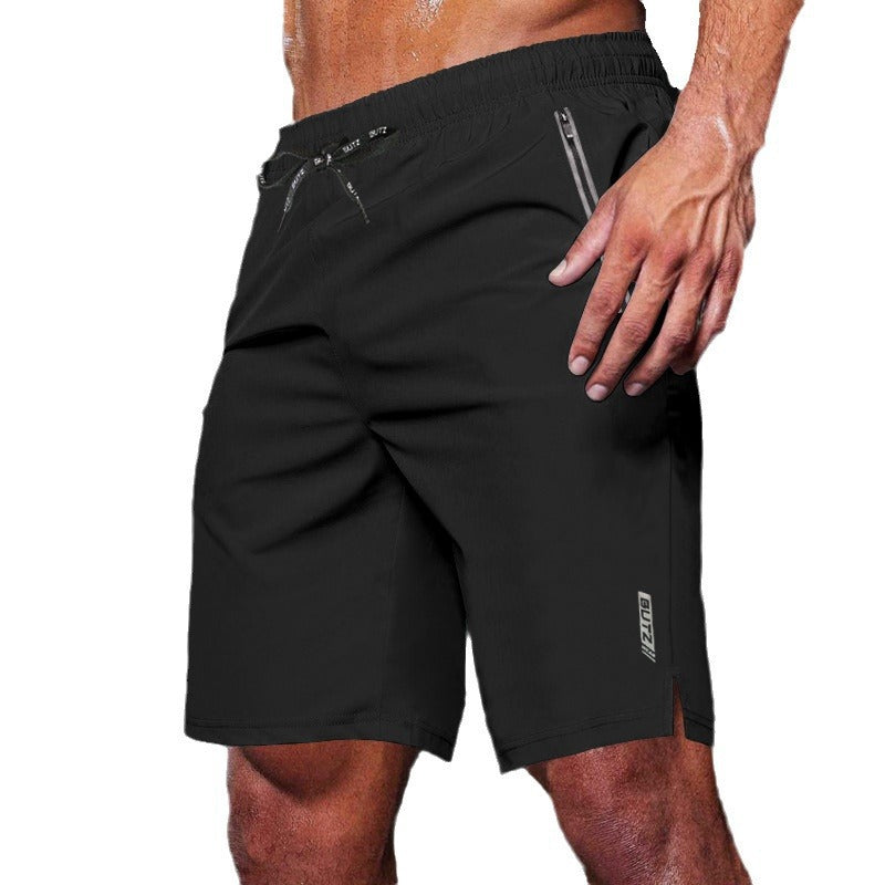 Herrer sportsshorts med sidelommer med lynlås og elastisk talje Stilla