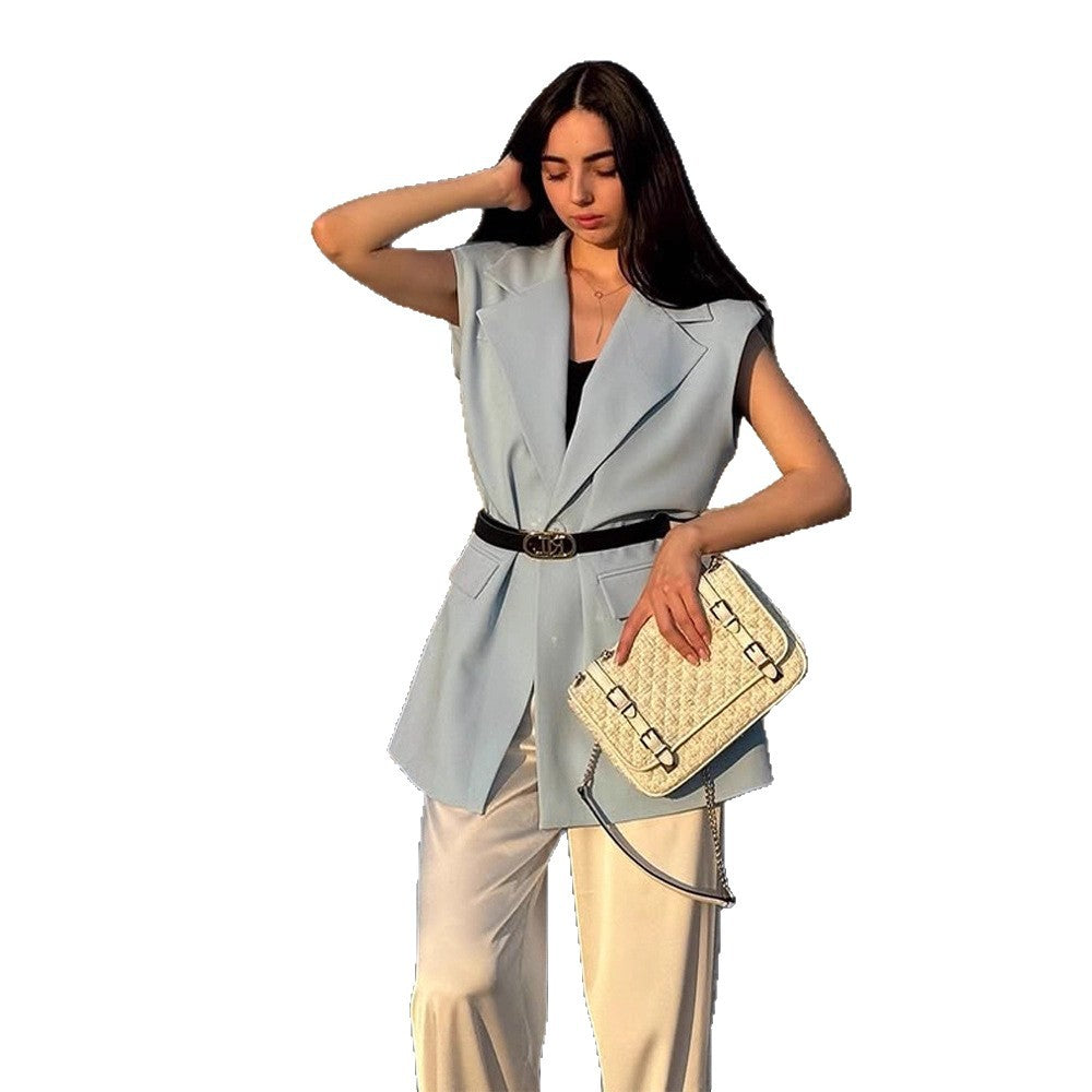 Dame Oversized Blazervest med tætsiddende snit Stilla