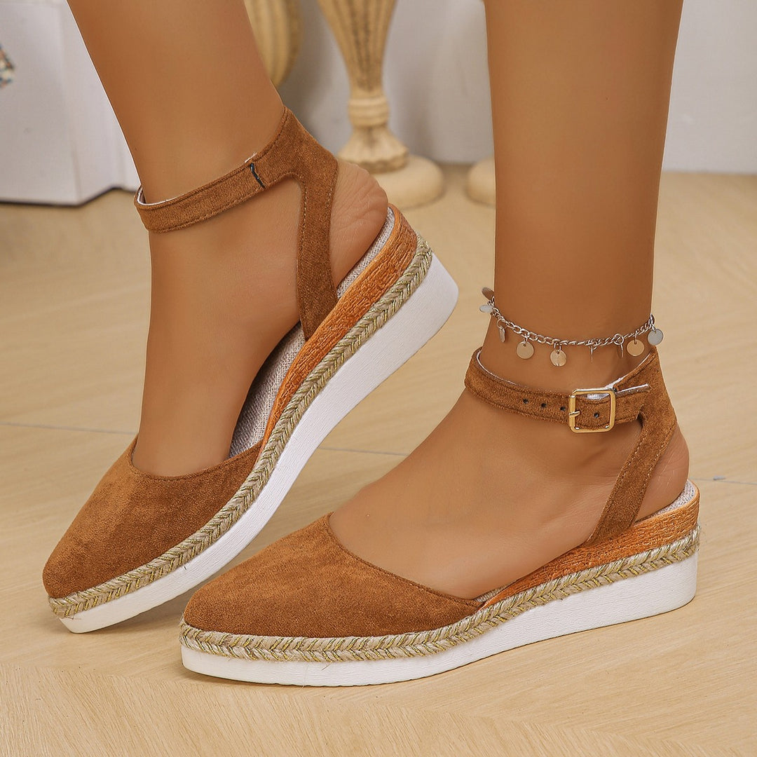 Dame kile-sandaler med trendy jute-sål og elegant remdesign Stilla
