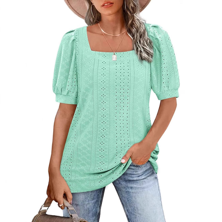Dame Elegant Puffærmer Bluse Stilla