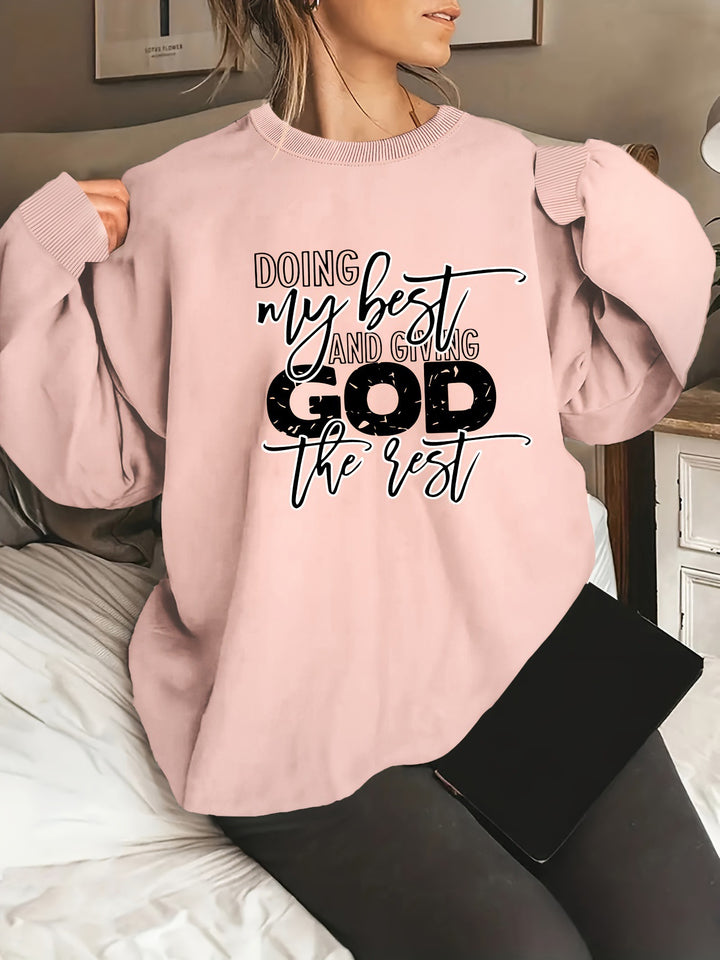 Kvinders sweater med personliggjort motiv Stilla