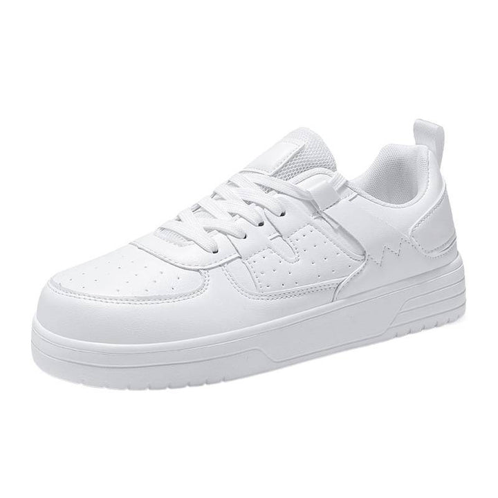 Unisex nan Plateausneaker i imiteret læder med åndbar mesh-tungeområde og stødabsorberende profilsål Skovae
