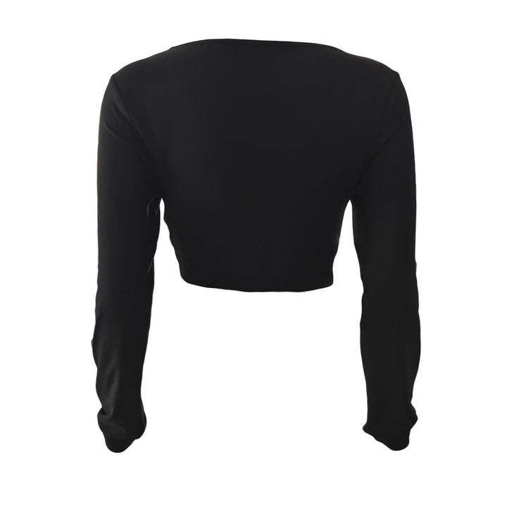 Dame Crop-top med rynke og V-udskæring Stilla