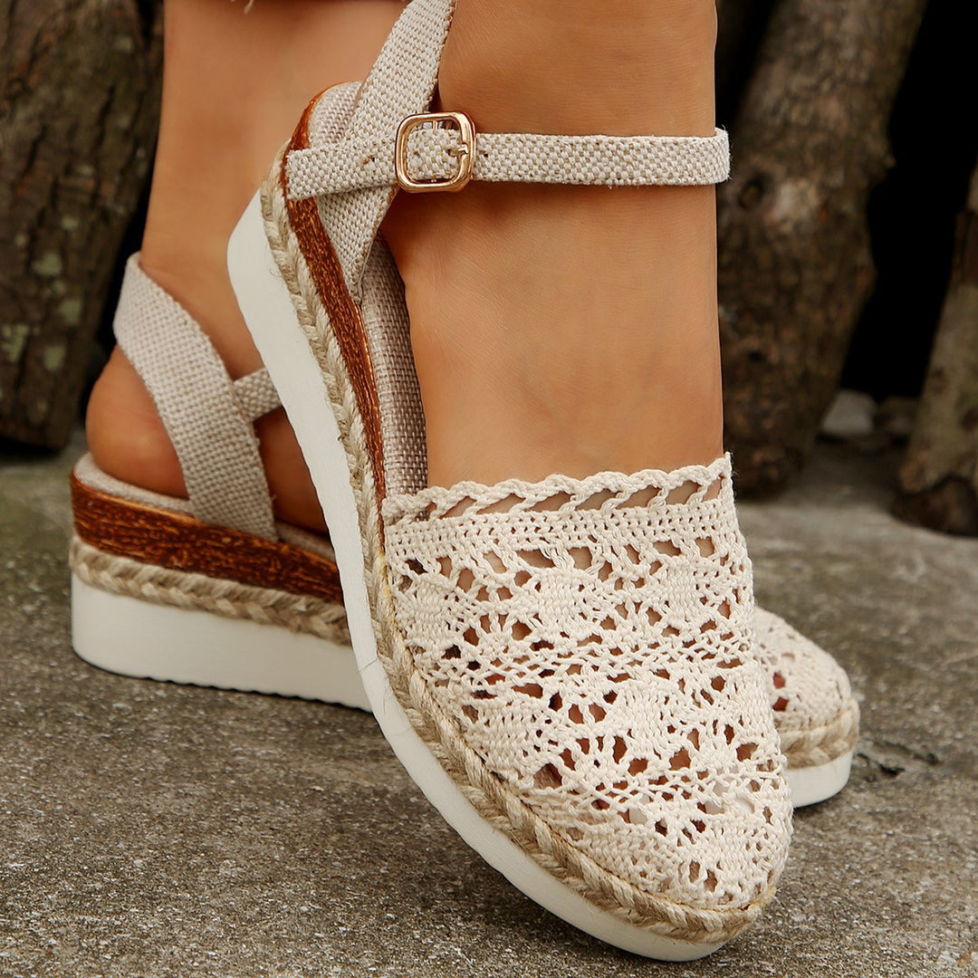Dame espadriller med elegant hæklede design og komfortabel sål Stilla