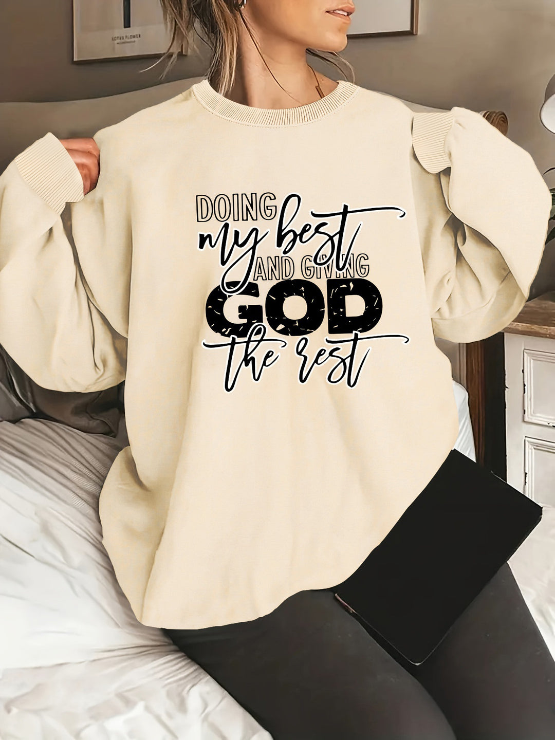 Kvinders sweater med personliggjort motiv Stilla