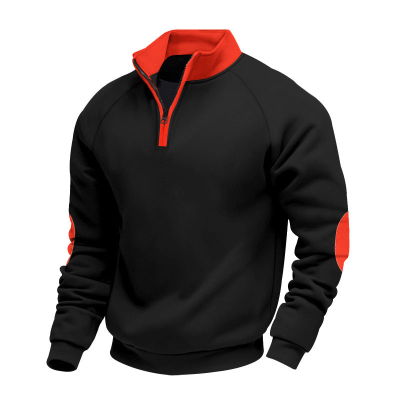Herrer sportpullover med moderigtig ståkrave og praktisk lynlåsåbning Stilla