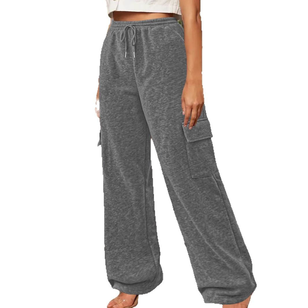 Dame Afslappet Fit Utility Cargo-Bukser Stilla