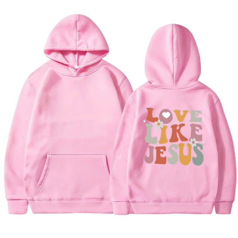 Kvindernes hyggelige hoodie med inspirerende print Skovae