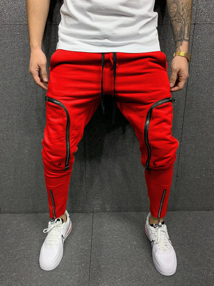 Herre Zip-Up Utility Joggingbukser Stilla