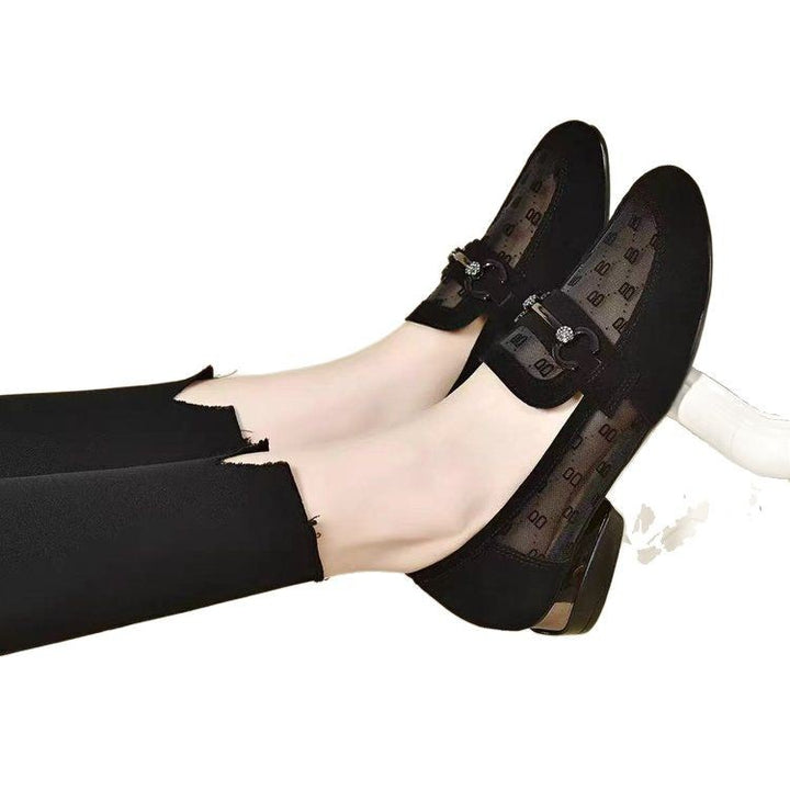 Dame stilfulde loafers med moderne mesh-overmateriale og glitrende accent Stilla