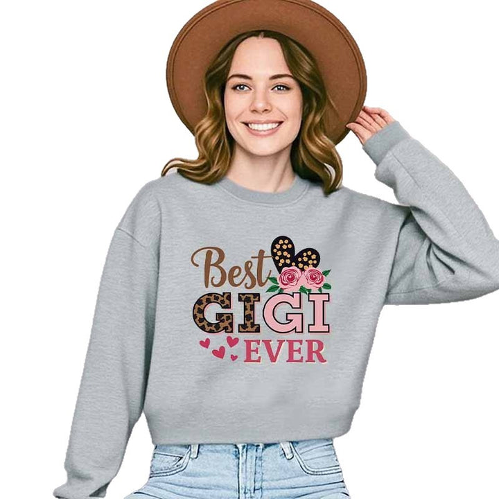 Dame sweatshirt med kreativ Gigi motiv Stilla