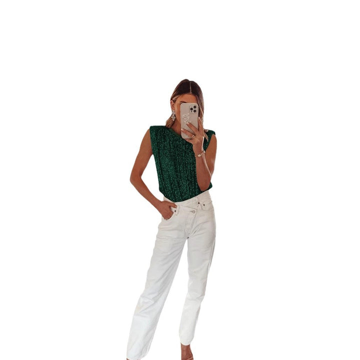 Dame top med struktureret stof og moderne snit Stilla