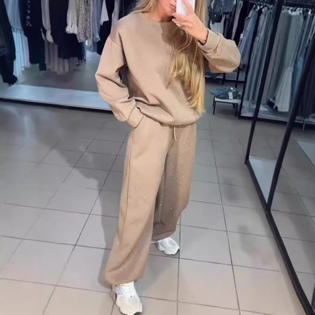 Dame Sweatpants sæt med stilfulde prikker Stiila