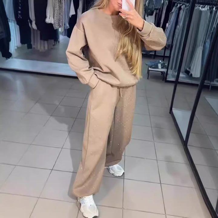 Dame Sweatpants sæt med stilfulde prikker Stiila