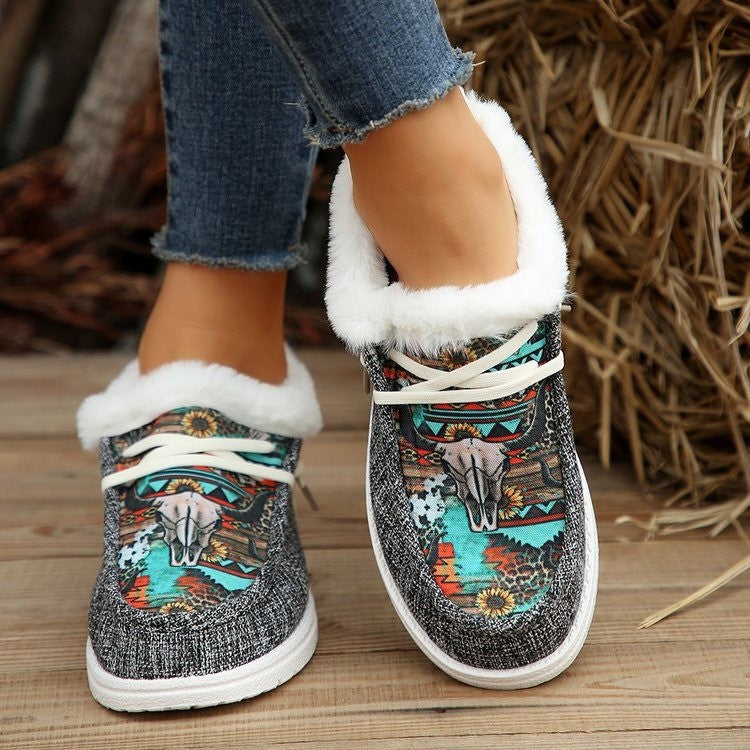 Dame Slip-On Sneakers med alsidigt mønster og hyggeligt indvendigt foder Stilla