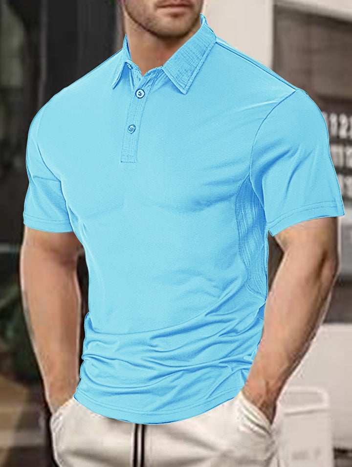 Herrer Poloshirt med åndbare egenskaber og moderne krave Stilla