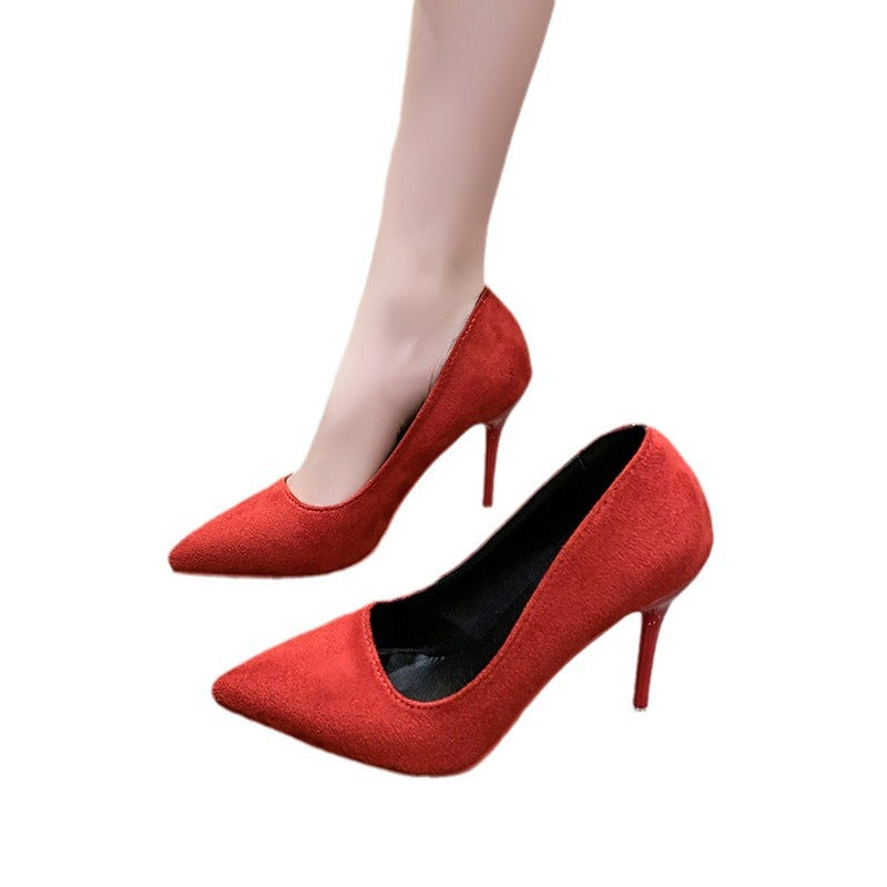Dame Elegante spidse pumps med gennemsigtig hæl og blødt overmateriale Stilla