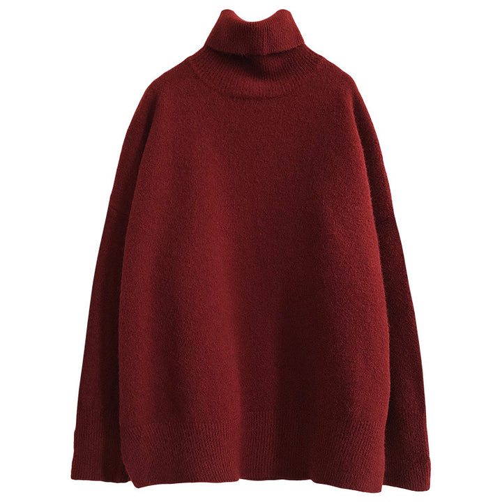 Femme Cozy Oversized Halsbånd Pullover Sweater Stilla
