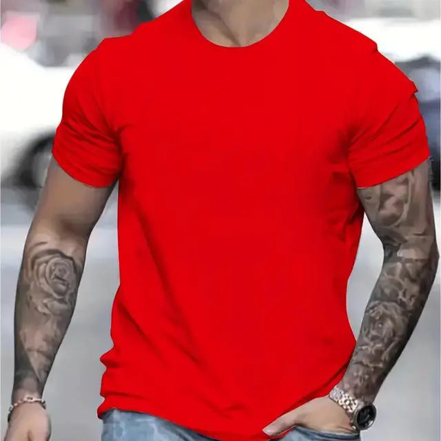 Herrer Basic Rundhals T-Shirt lavet af åndbart materiale Stilla
