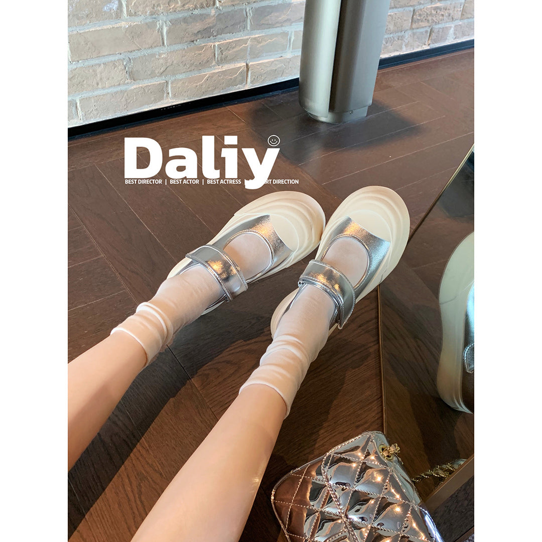 Damer Stilfulde Metalliske Mary Jane Sneakers Stilla