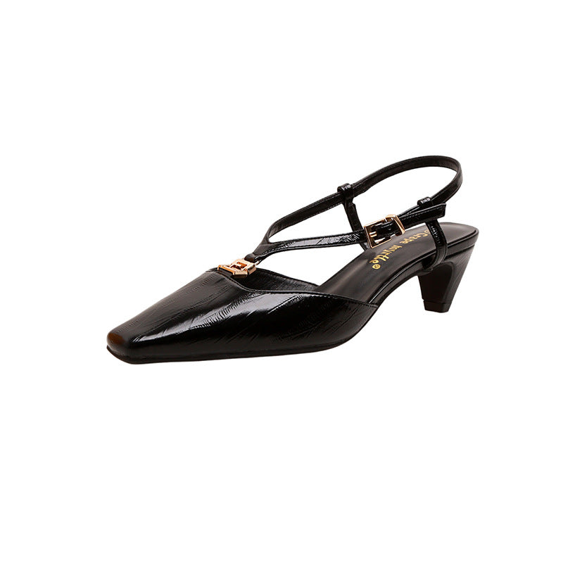 Dame Sling-pumps med elegant spænde detaljer og spidse former Stilla