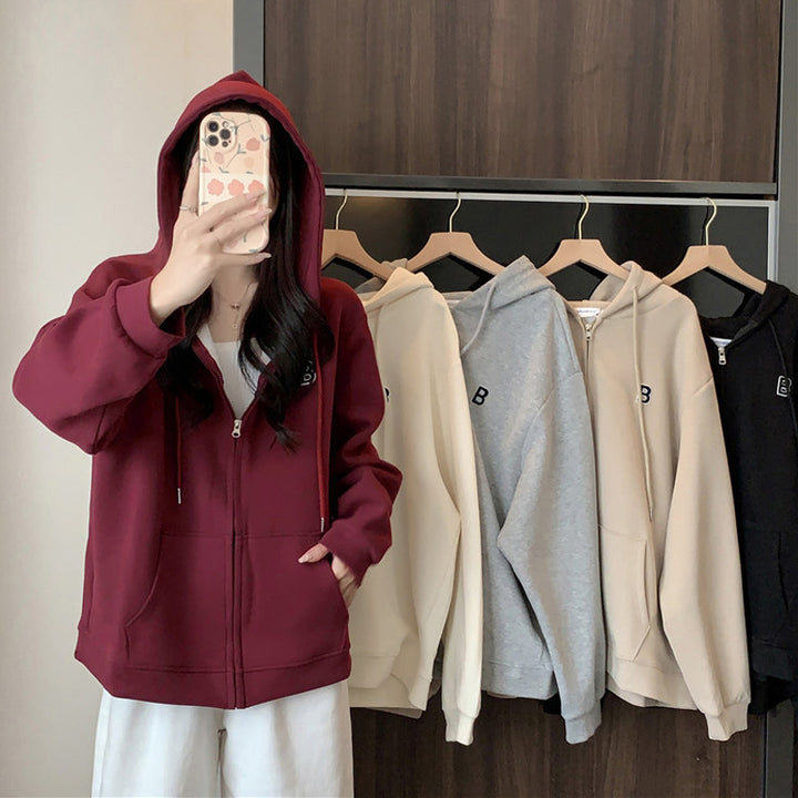 Damer oversized Zip-Up hoodie med funktionelle lommer Stilla