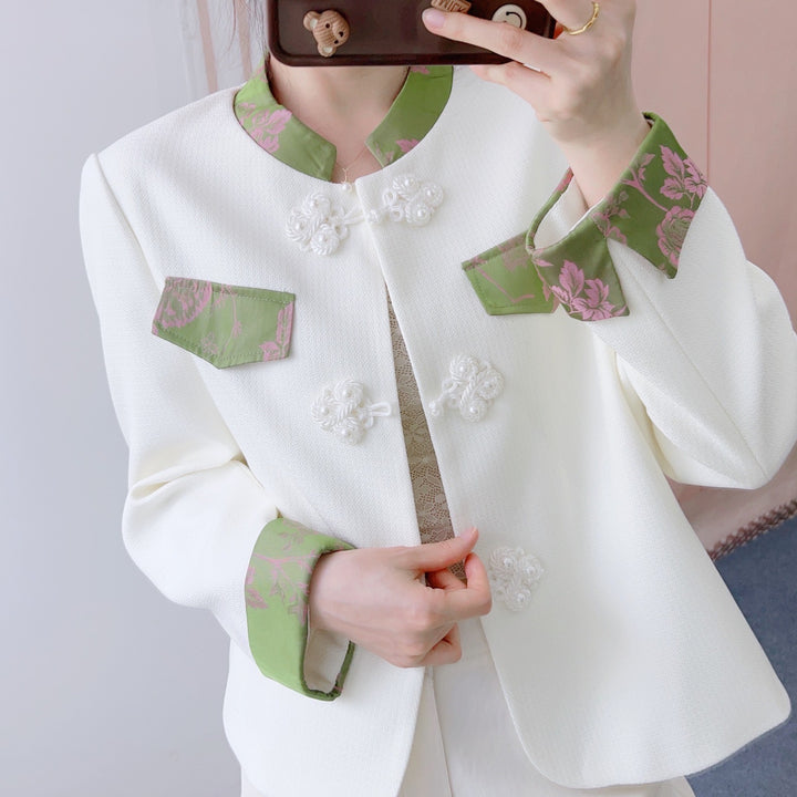 Dame Business Blazer med kunstneriske detaljer og elegante accenter Stilla