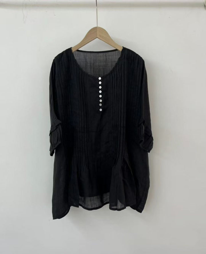 Femme Afslappet pasform Faldet knapbluse Stilla