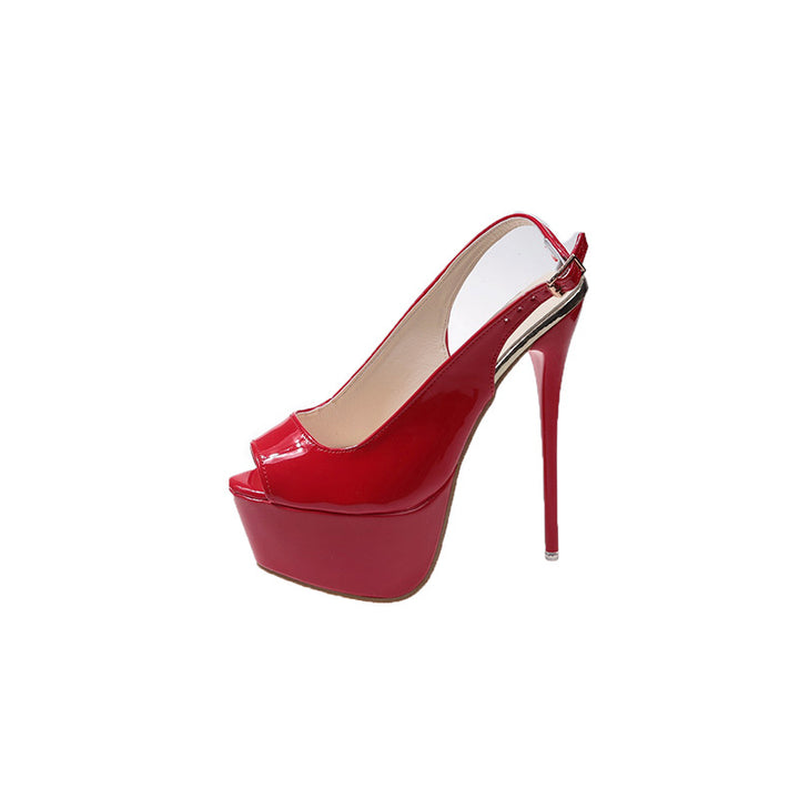 Dame Peeptoe High Heels med åbent hælområde og stiletto-hæl Stilla