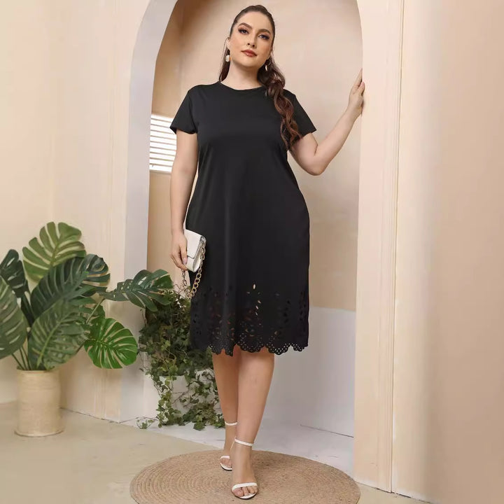 Dame elegant Cut-Out sommerkjole Skovae