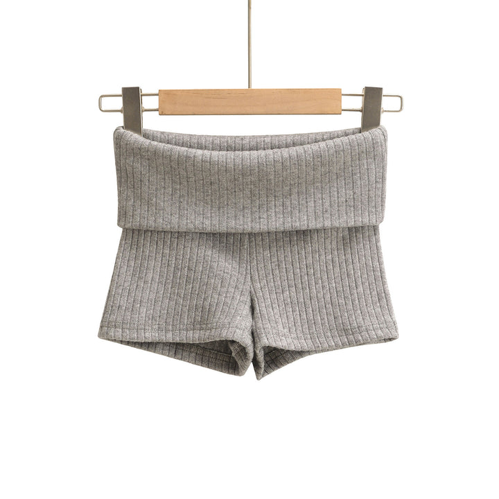 Dame Figurtilpassede Shorts med elastisk bund og ribstruktur Stilla