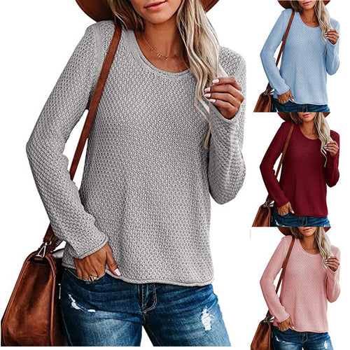 Kvindernes casual strikket sweater med tekstureret stinglook Stilla
