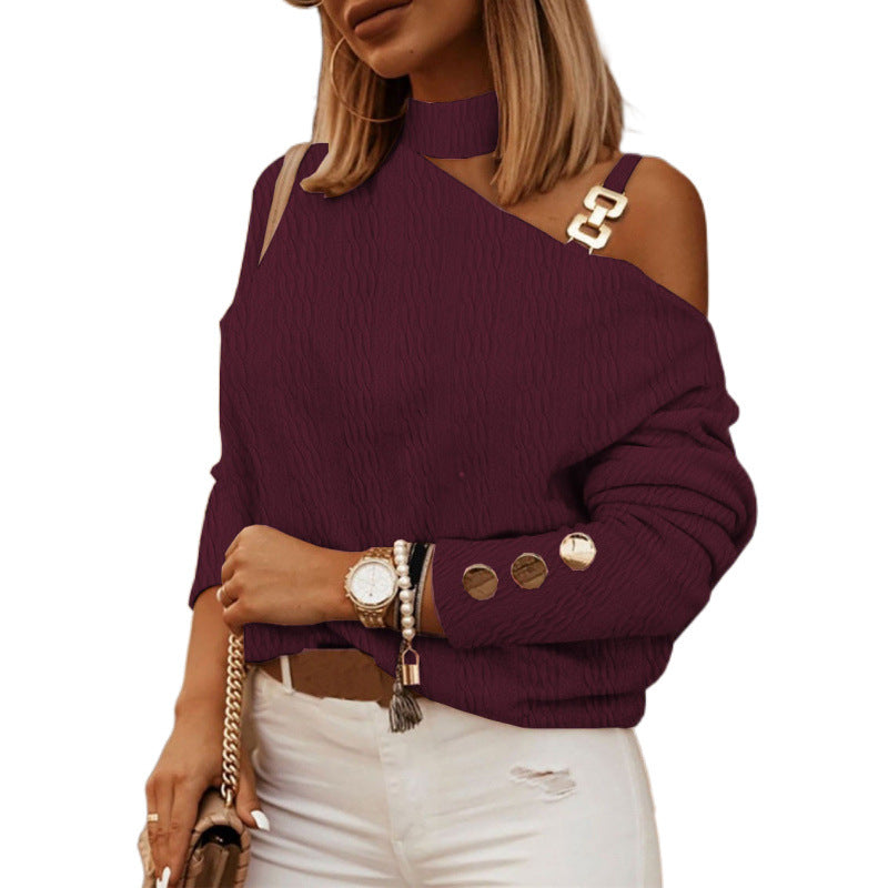 Femme Stilfuld Cut-Out Pullover Stilla