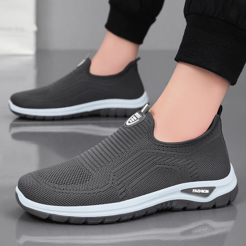 Herre Åndbare Slip-On Sneakers med fleksibelt Strik-Obermateriale og dæmpende Sål Stilla