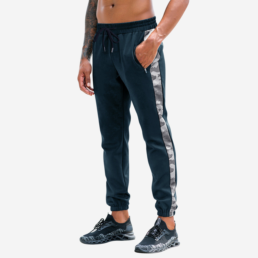 Herrer Sporty Joggingbukser med sideløst camouflage-design og åndbare egenskaber Stilla
