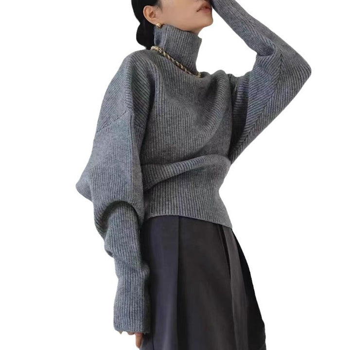 Kvinders turtleneck sweater med struktureret rib design Stilla