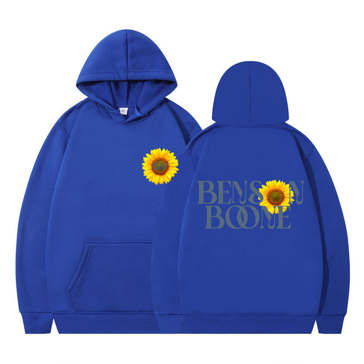 Kvinders hoodie med unikt solsikke design og komfortabel pasform Skovae