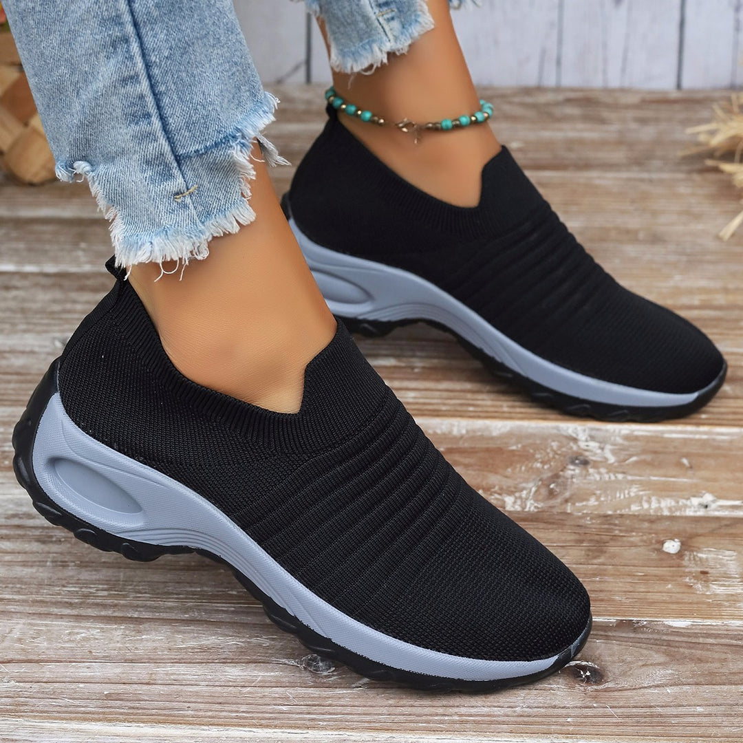 Dame Åndbare Slip-On Sneakers med elastisk indsats Stilla