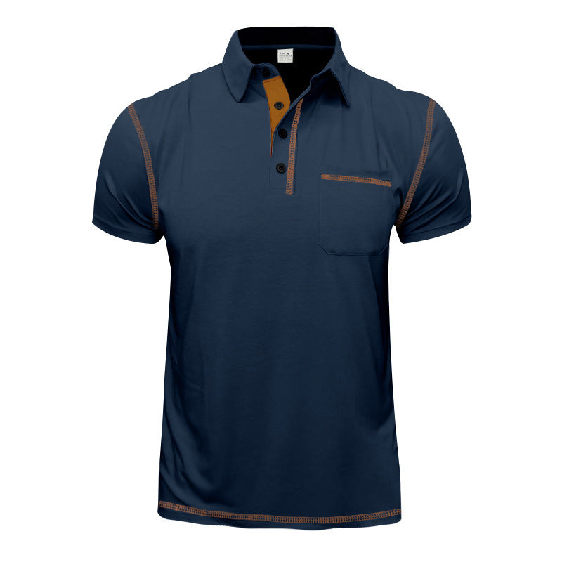 Herre fashion polo shirt med moderne krave og praktisk brystlomme Stilla