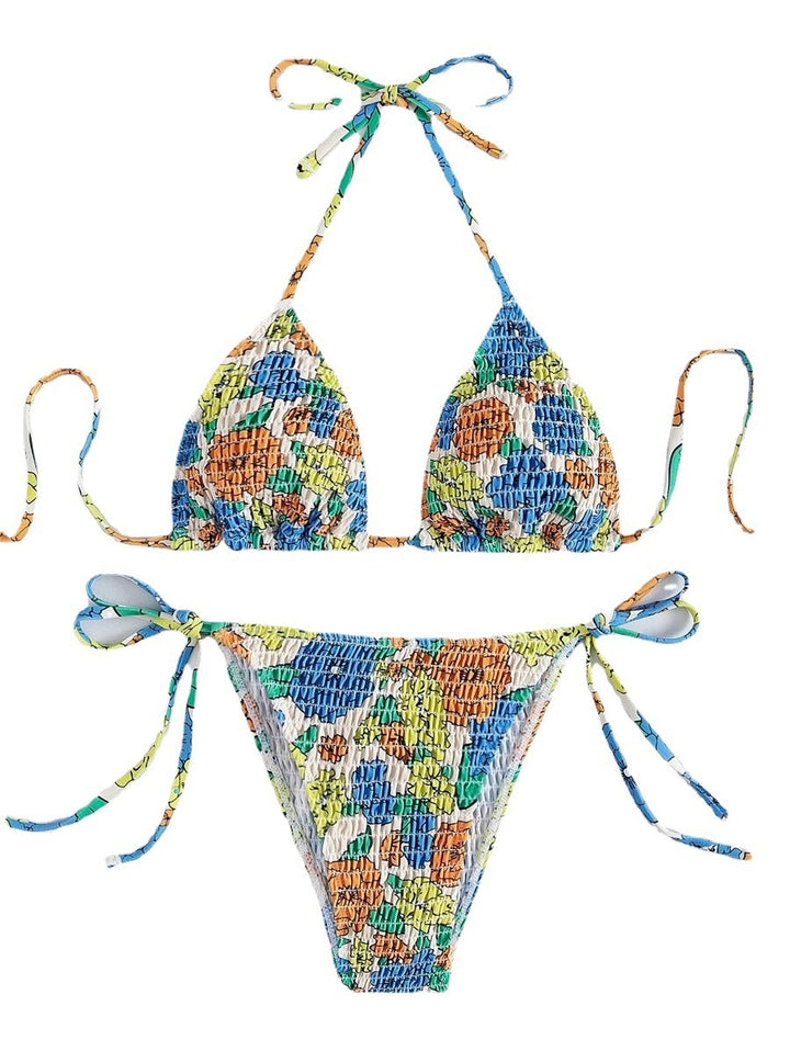 Dame triangel-bikini med raffineret struktureret design Skovae