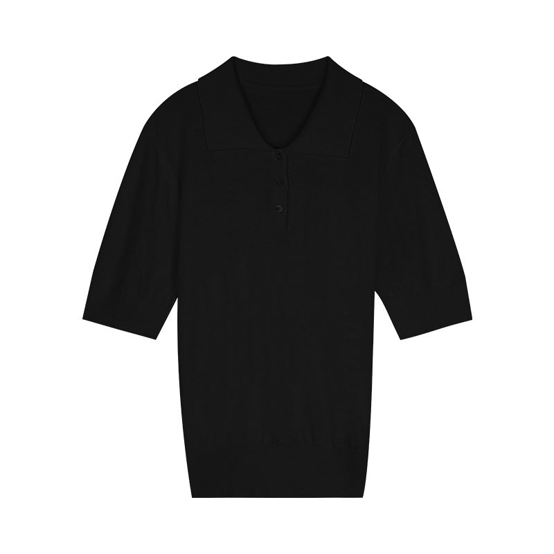 Dame Polo-pullover med moderne krave og knapdetaljer Stilla
