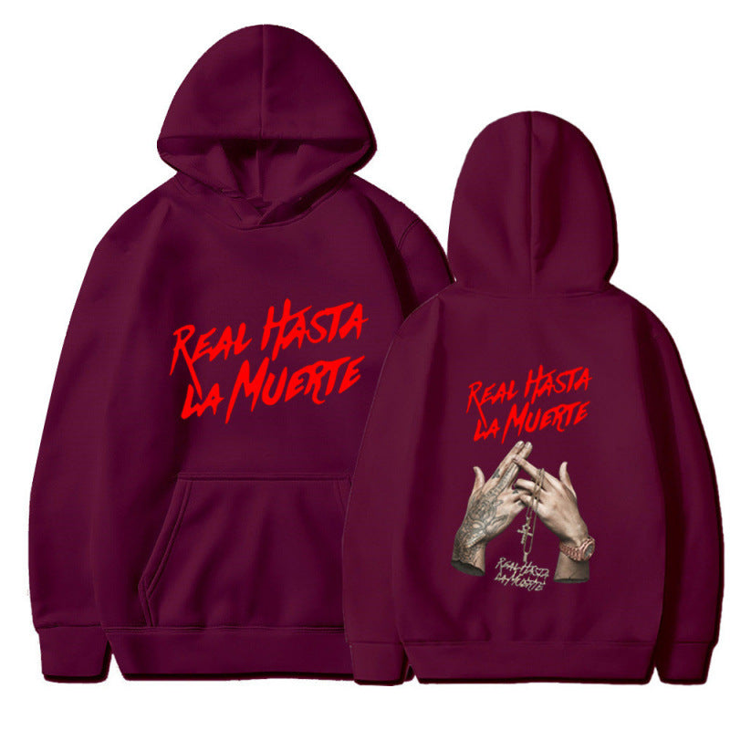Kvinders hoodie med iøjnefaldende bogstaver i urban stil Skovae