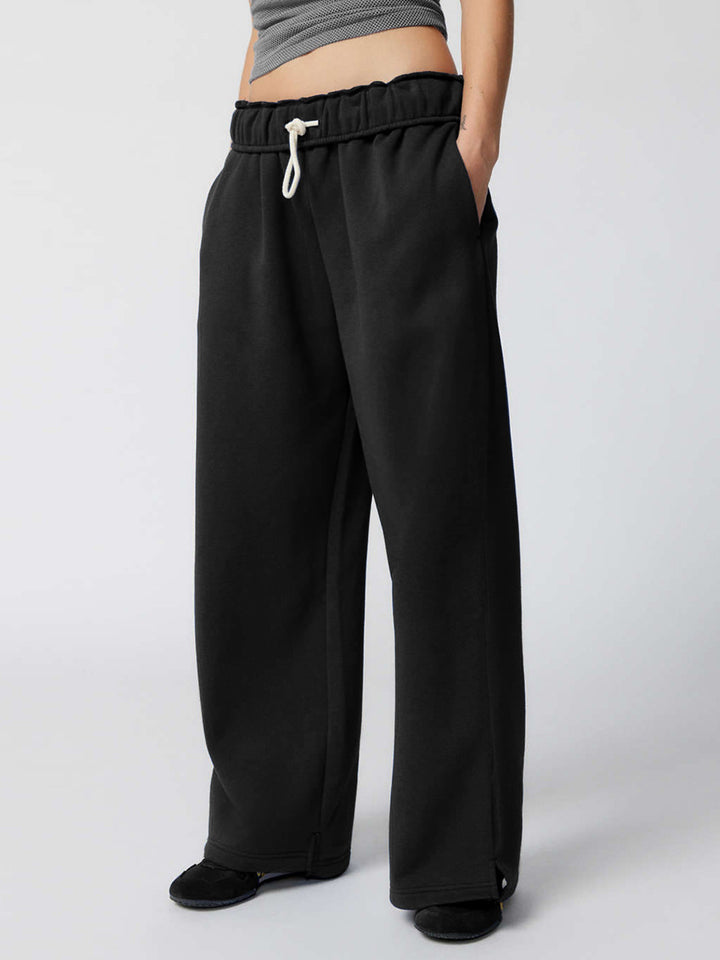 Dame Behagelige Sweatpants med vidde ben og elastisk talje Stilla