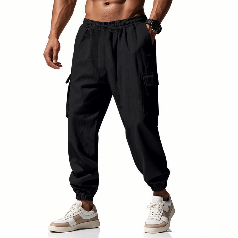 Herrernes Cargo-Joggingbukser med elastisk talje og flere funktionelle lommer Stilla